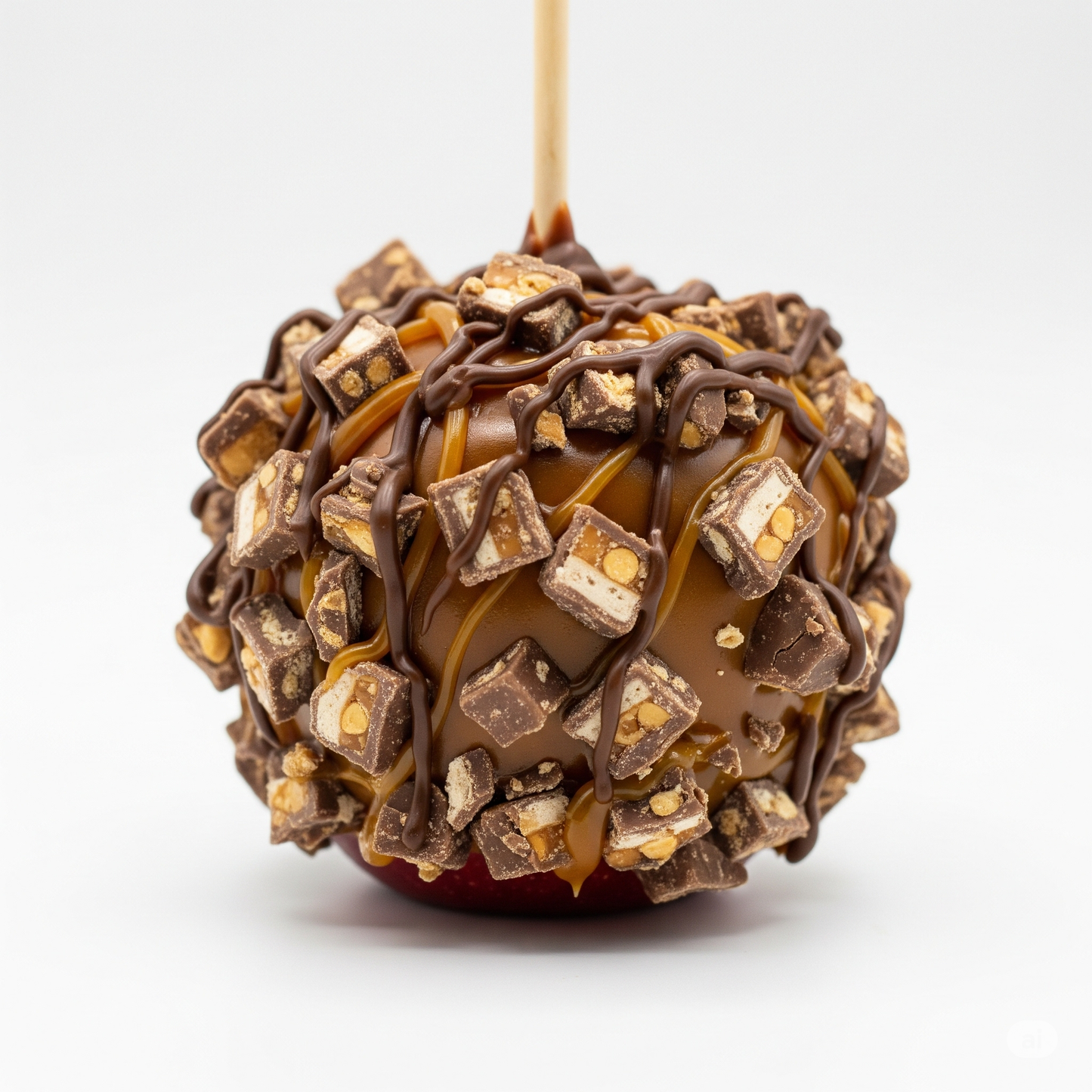 Chocolate & Caramel Granny Smith Apple with Snickers