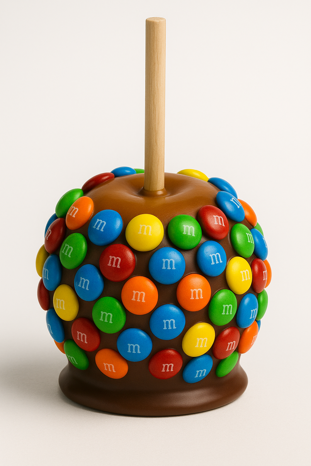 Chocolate and Caramel Apple with M&M
