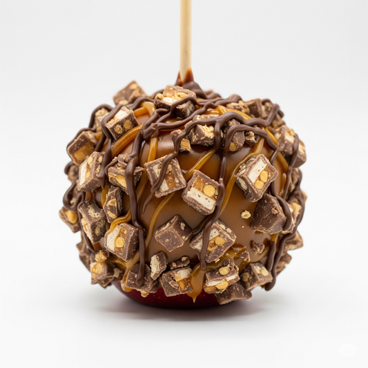 Chocolate & Caramel Granny Smith Apple with Snickers